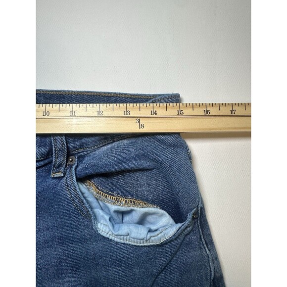 Abercrombie & Fitch 90's Straight Ultra High Rise Curve Love Blue Jeans 14R/32 - Picture 10 of 12